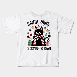 Santa Paws is Coming to Town Kids T-Shirt